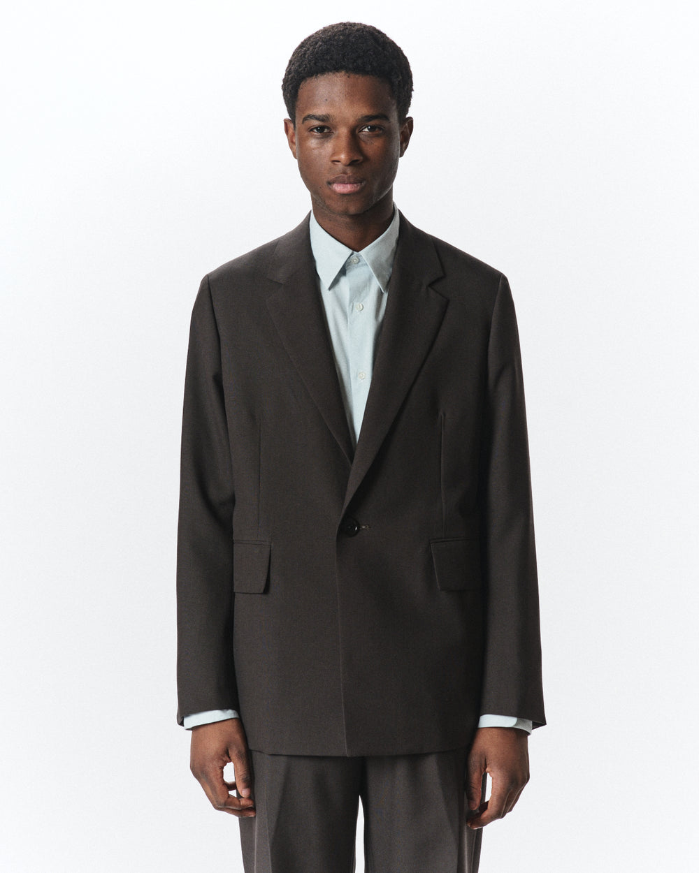 Polwarth Tropical / Square Jacket, Dark Olive