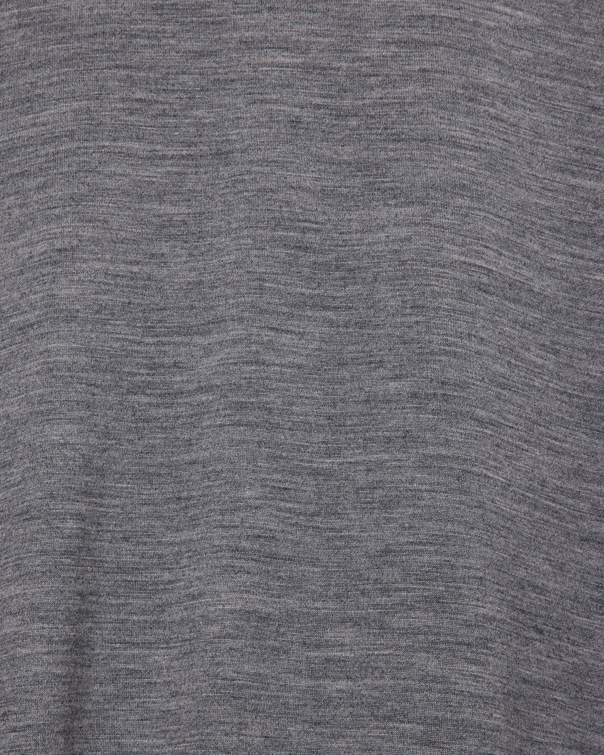 ウォッシャブルウール天竺 / 2ボタンポロL/S Tee, Top Gray