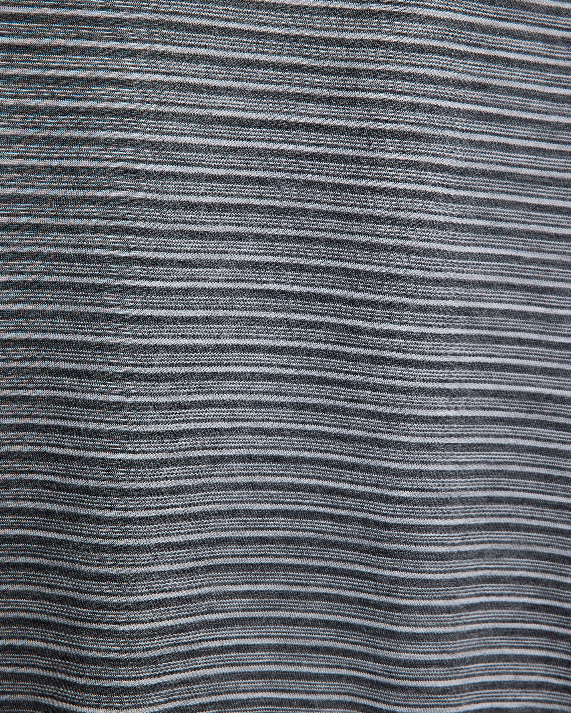 Super 120s Washable Wool Jersey / One Button L/S Polo, Gray Border
